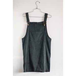 Green Corduroy overall dress